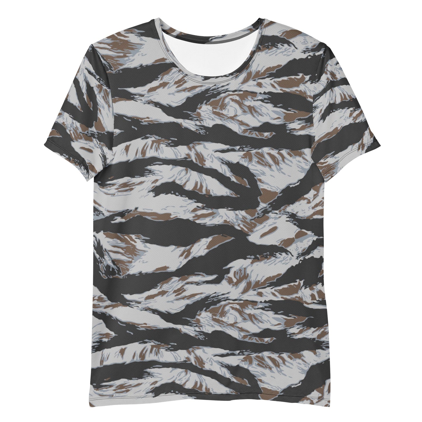 American Tiger Stripe Frostbite CAMO Mens athletic t-shirt - Athletic T-Shirts