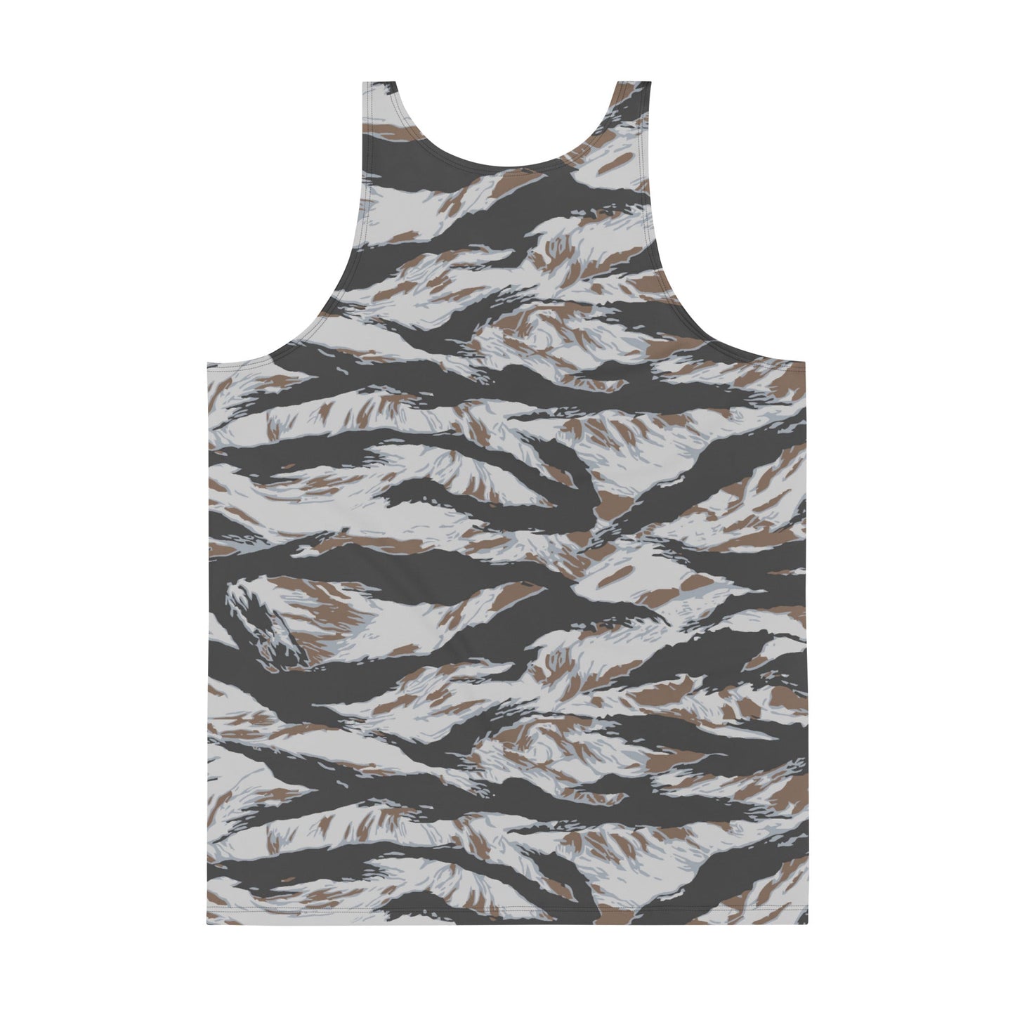 American Tiger Stripe Frostbite CAMO Unisex Tank Top - Tops