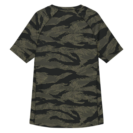 American Tiger Stripe Highland Triple Canopy CAMO Mens Short-Sleeve Rash Guard - Short-sleeve Guards