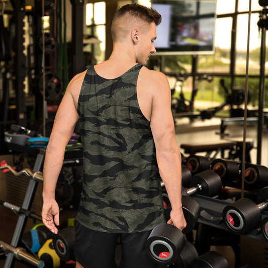 American Tiger Stripe Highland Triple Canopy CAMO Unisex Tank Top - Tops