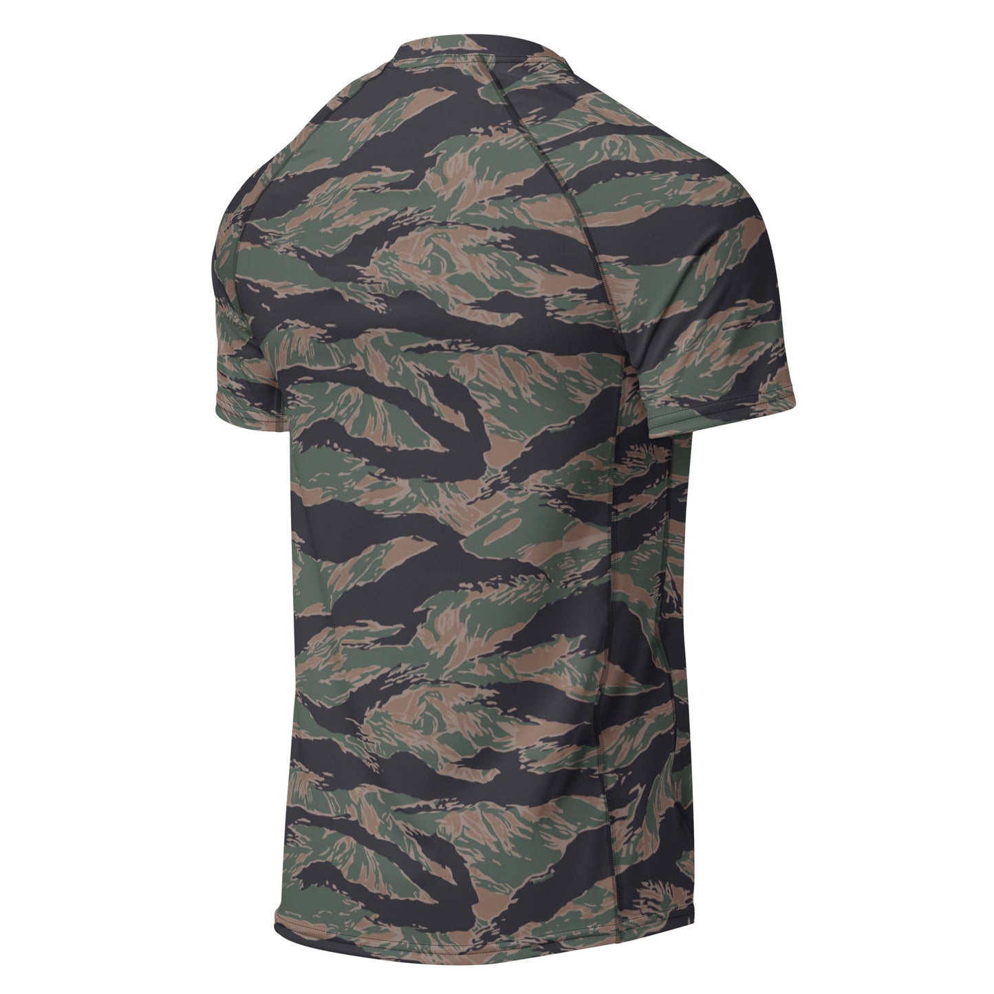 American Tiger Stripe MARPAT Woodland CAMO Mens Short-Sleeve Rash Guard - Short-sleeve Guards