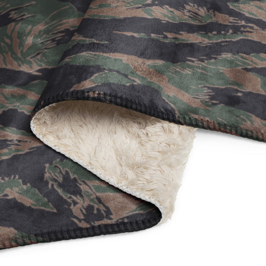 American Tiger Stripe MARPAT Woodland CAMO Sherpa blanket - Blanket