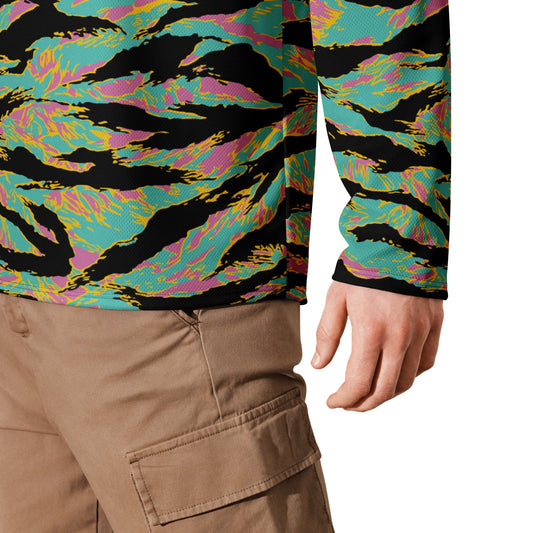 American Tiger Stripe Miami Sunset CAMO hockey fan jersey - Hockey Jerseys