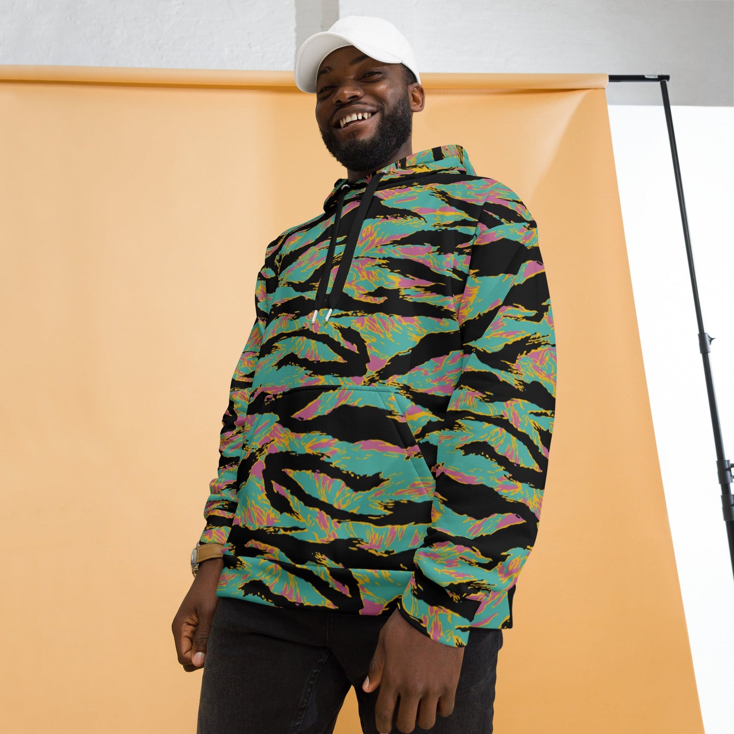 American Tiger Stripe Miami Sunset CAMO Unisex Hoodie - Hoodies