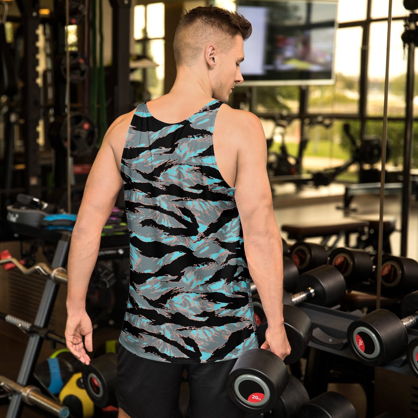 American Tiger Stripe Miami Urban CAMO Unisex Tank Top - Tops