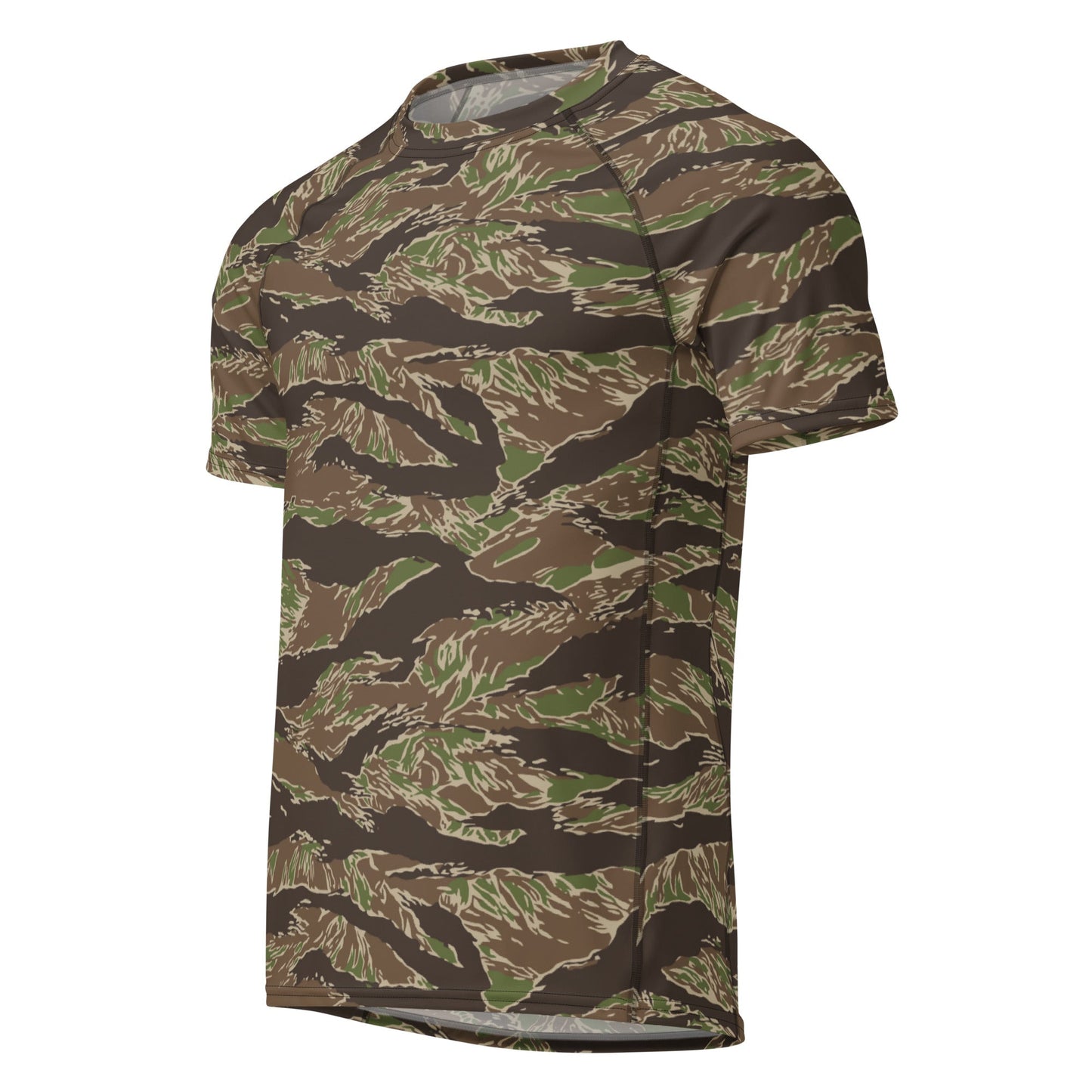 American Tiger Stripe Multi-terrain CAMO Mens Short-Sleeve Rash Guard - Short-sleeve Guards