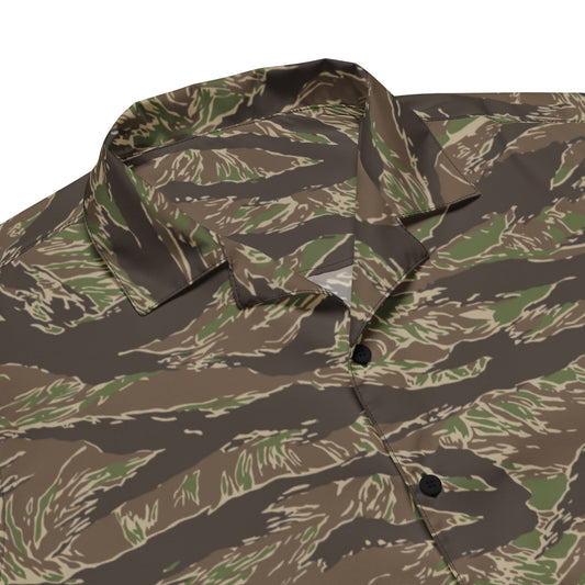 American Tiger Stripe Multi-terrain CAMO Unisex button shirt - Button Shirts