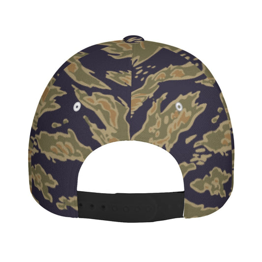 American Tiger Stripe Special Forces Advisor Gold CAMO Snapback Ball Cap - U / White