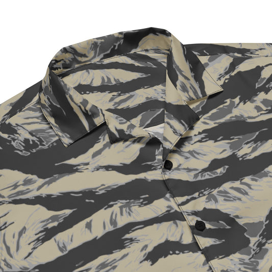 American Tiger Stripe Urban Rubble CAMO Unisex button shirt - Button Shirts