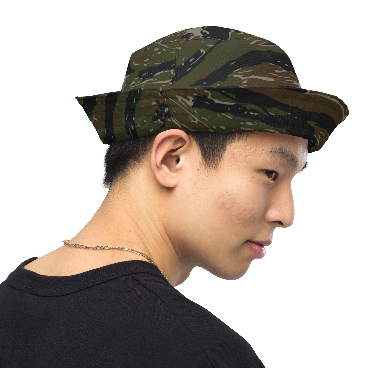 American Tiger Stripe Vintage Advisor Vietnam CAMO Reversible bucket hat - Bucket Hats