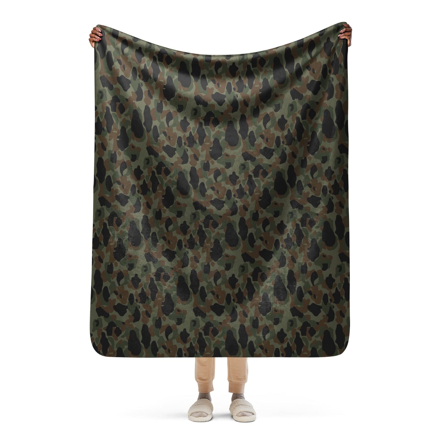 Argentine Frog Skin Marine CAMO Sherpa blanket - 50″×60″ - Blankets