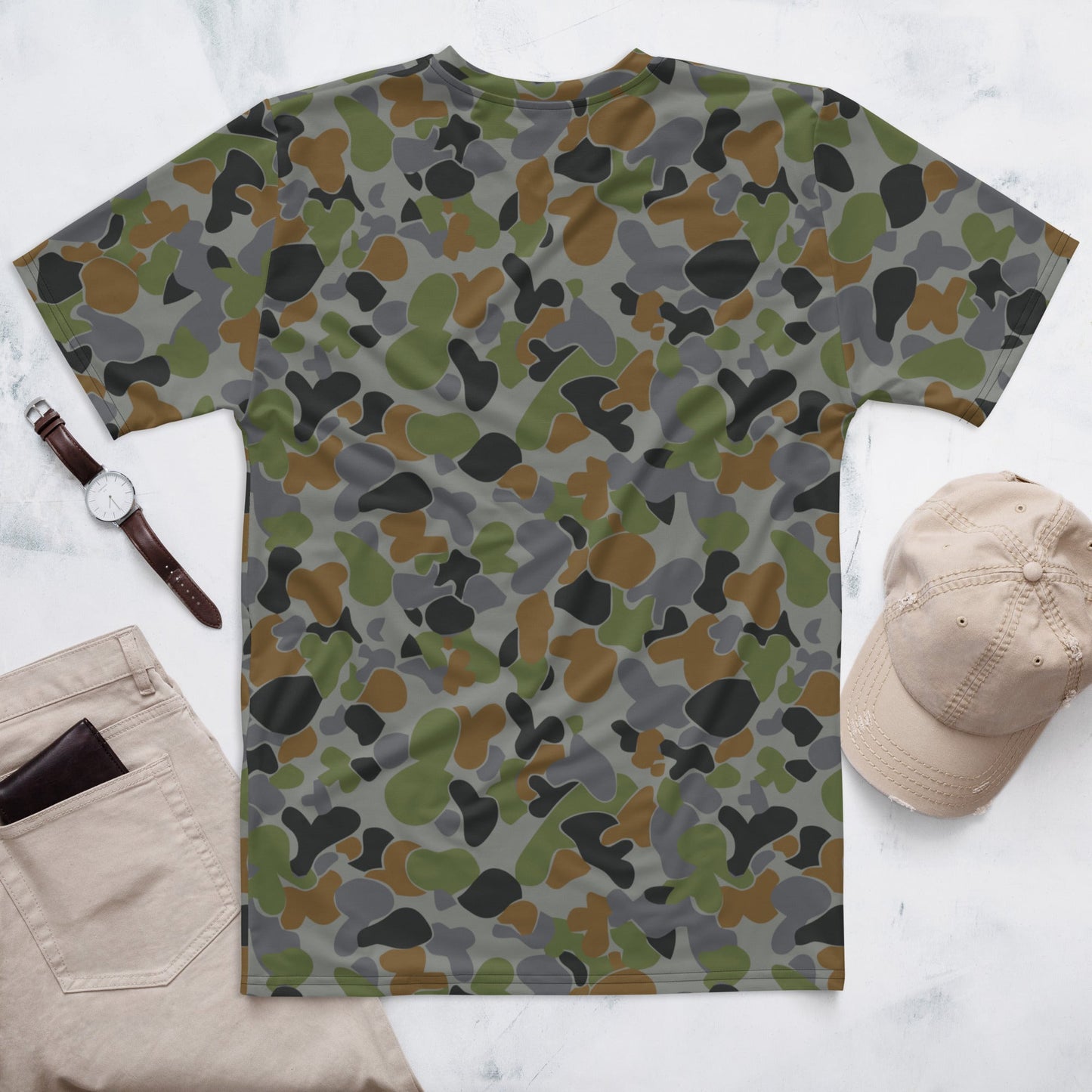 Australian AUSCAM Air Force Disruptive Pattern Uniform (AFDPU) CAMO Mens T-shirt - T-Shirts