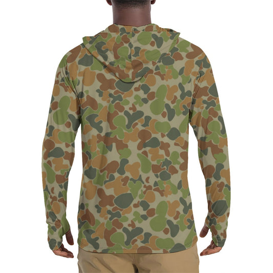 Australian AUSCAM Disruptive Pattern Camouflage Uniform (DPCU) CAMO Mens Sunscreen Sports Hoodie Wi - Hoodies