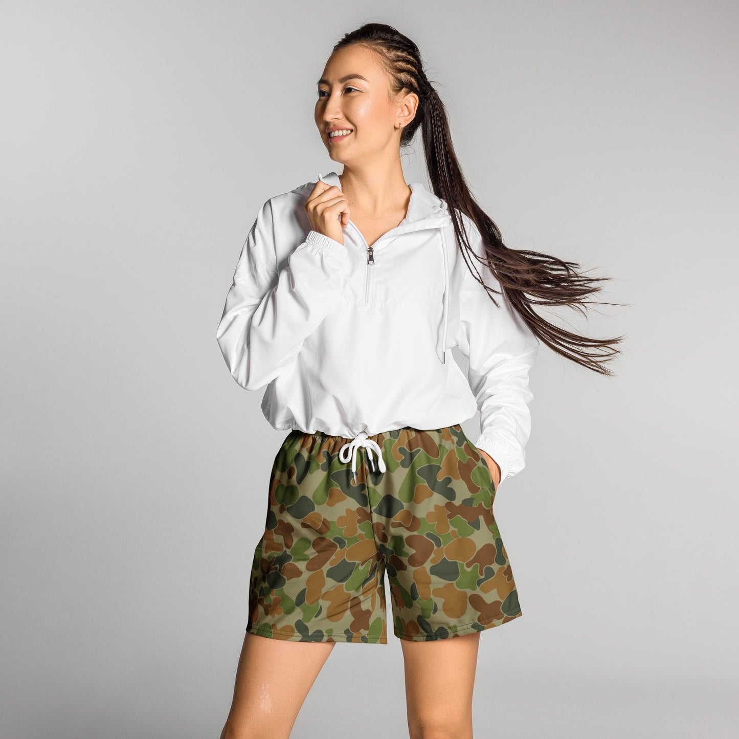 Australian AUSCAM Disruptive Pattern Camouflage Uniform (DPCU) CAMO Unisex Athletic Long Shorts