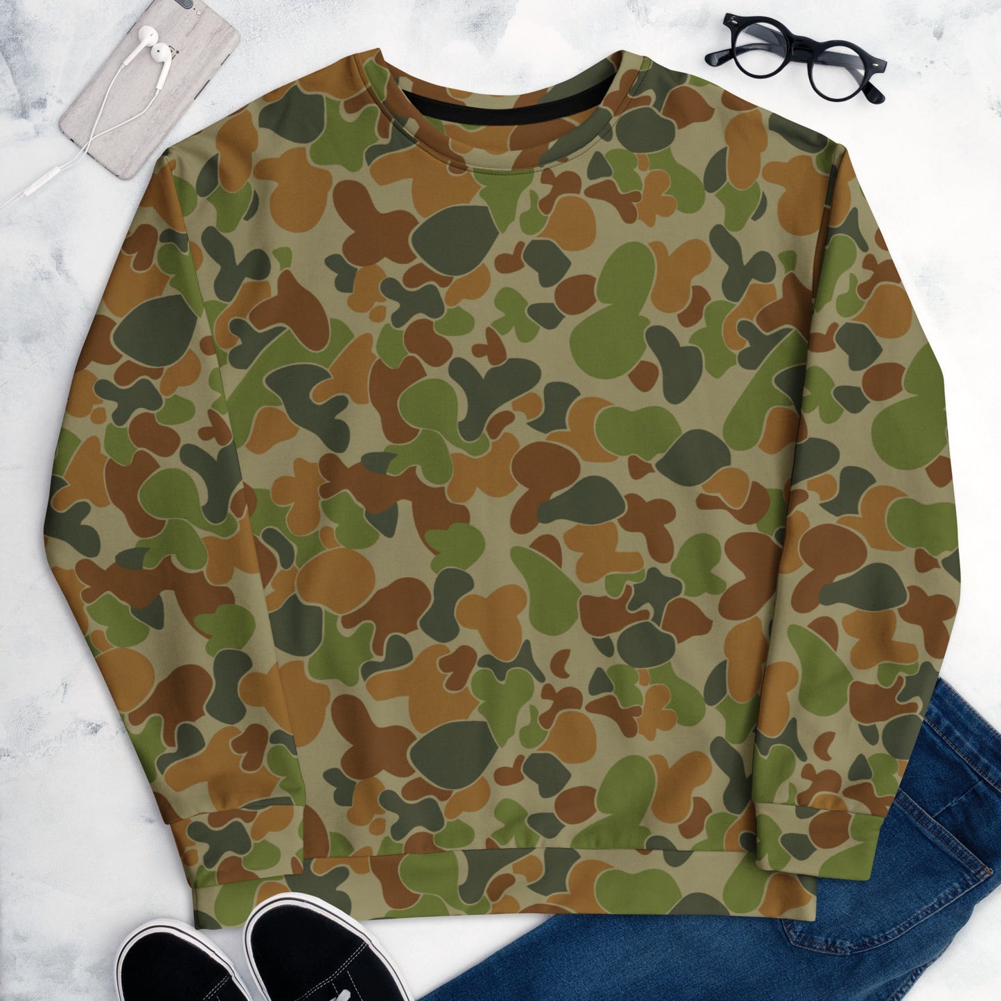 Australian AUSCAM Disruptive Pattern Camouflage Uniform (DPCU) CAMO Unisex Sweatshirt - Sweatshirts