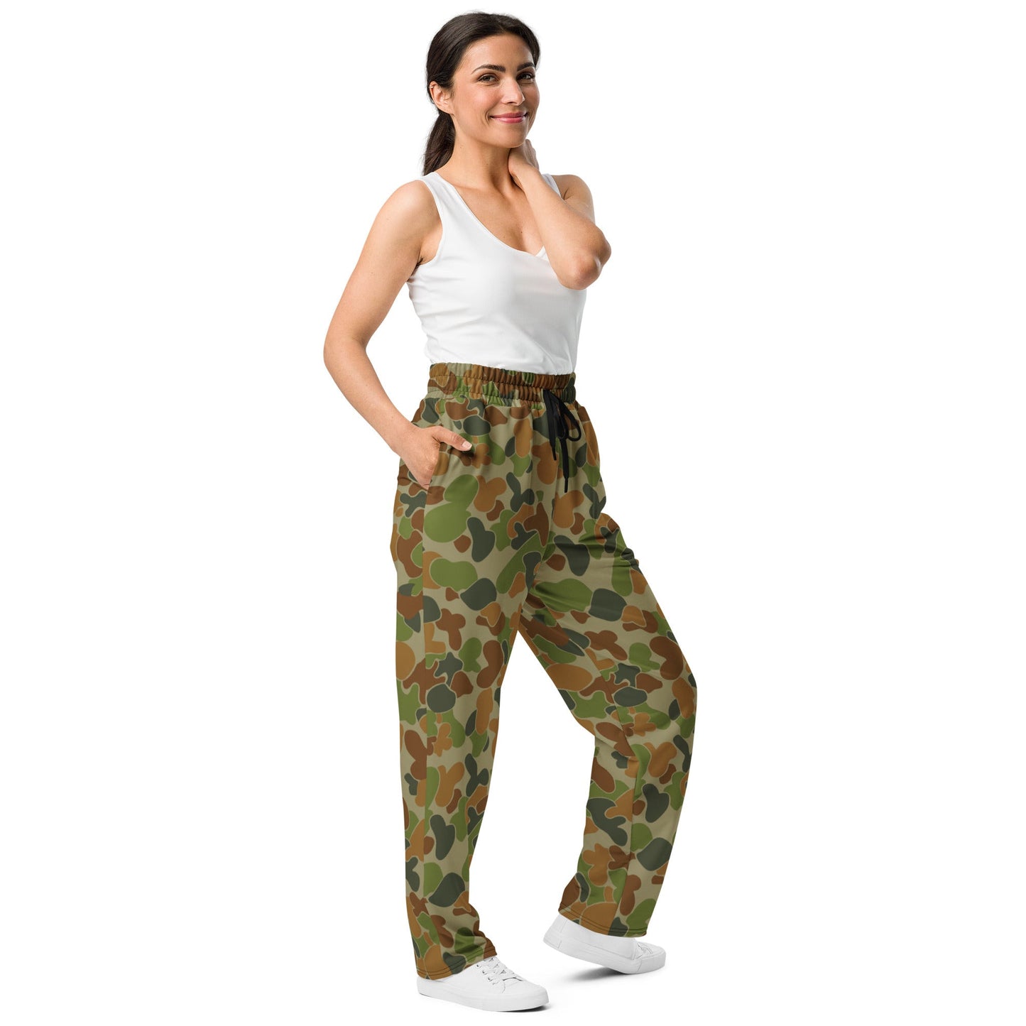 Australian AUSCAM Disruptive Pattern Camouflage Uniform (DPCU) CAMO Unisex Wide-Leg Joggers