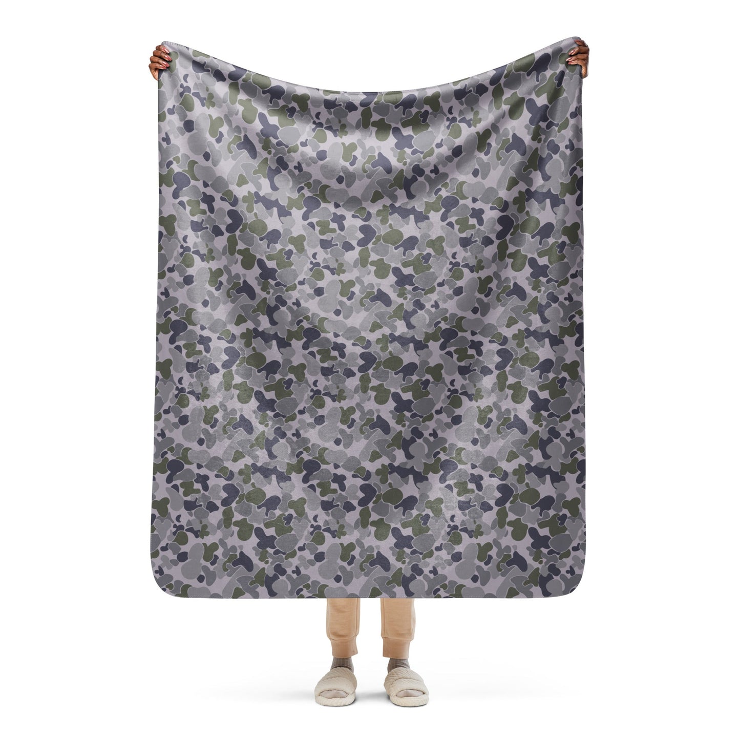 Australian AUSCAM Disruptive Pattern Navy Uniform (DPNU) CAMO Sherpa blanket - 50″×60″ - Blankets