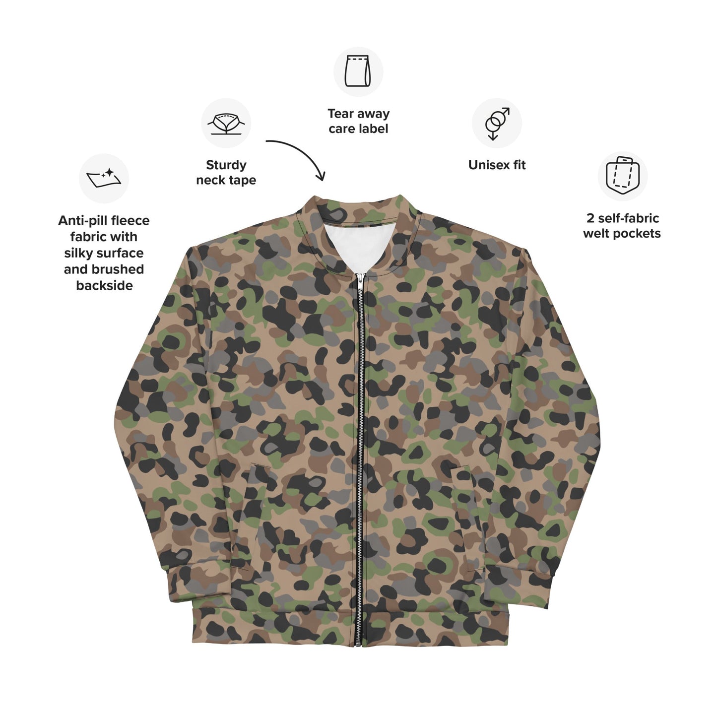 Austrian Pea Dot Erbsenmuster K4 CAMO Unisex Bomber Jacket - Jackets