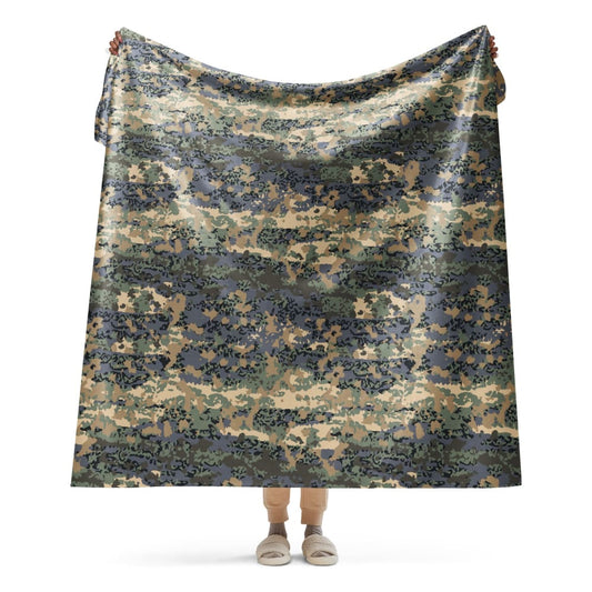 Austrian Tarnanzug CAMO Sherpa blanket - 60″×80″