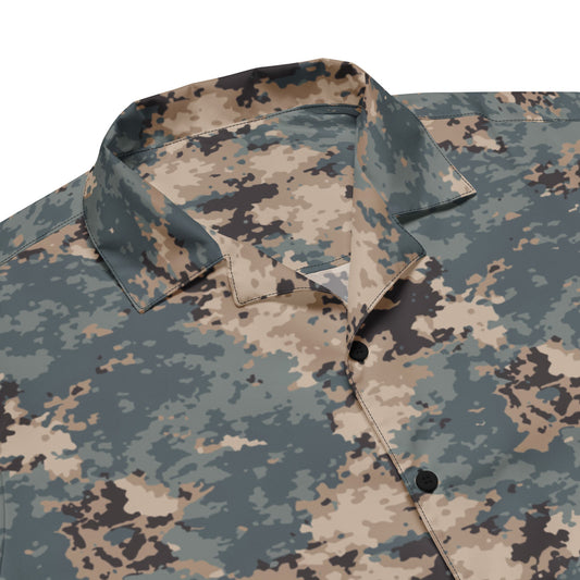 Azerbaijan M2024 CAMO Unisex Short-Sleeve Button Shirt