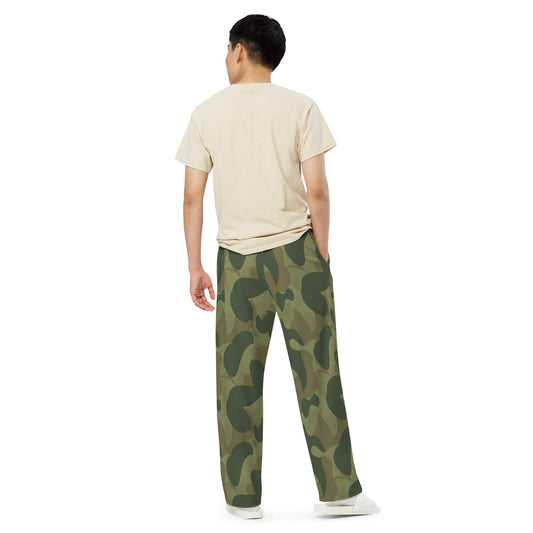 Belgian Brushstroke Moon and Balls CAMO unisex wide-leg pants - Wide-leg Pants