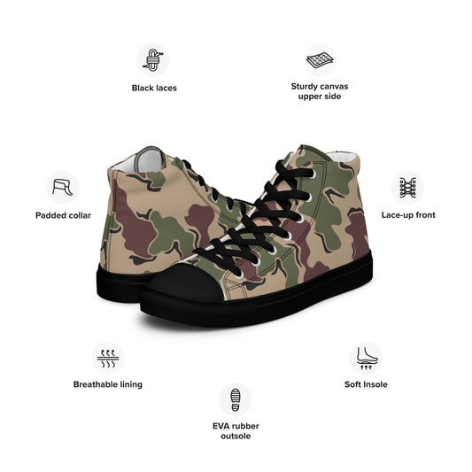 Belgian Jigsaw Korps Mariniers CAMO Mens high top canvas shoes - High Top Canvas Shoes