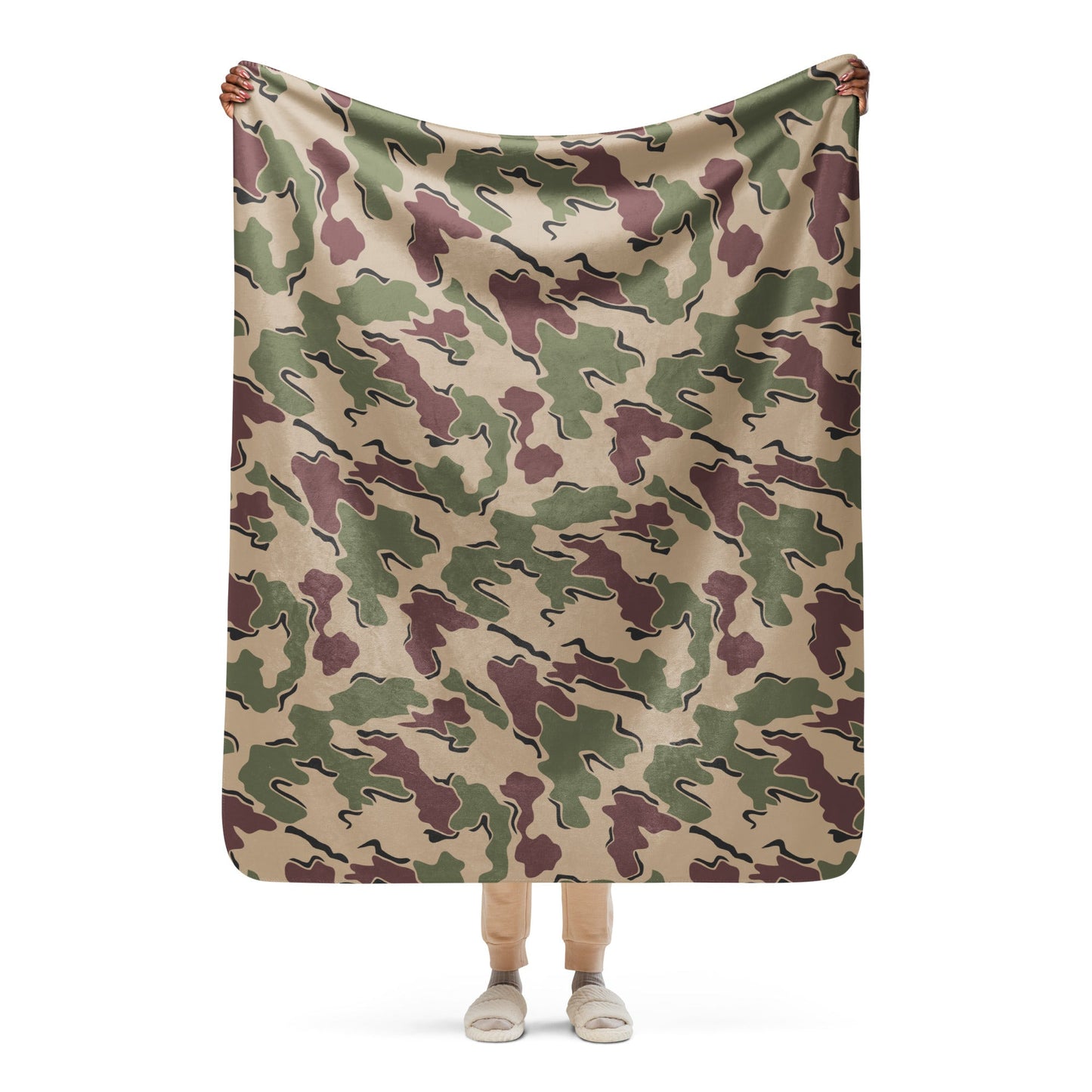 Belgian Jigsaw Korps Mariniers CAMO Sherpa blanket - 50″×60″ - Blankets