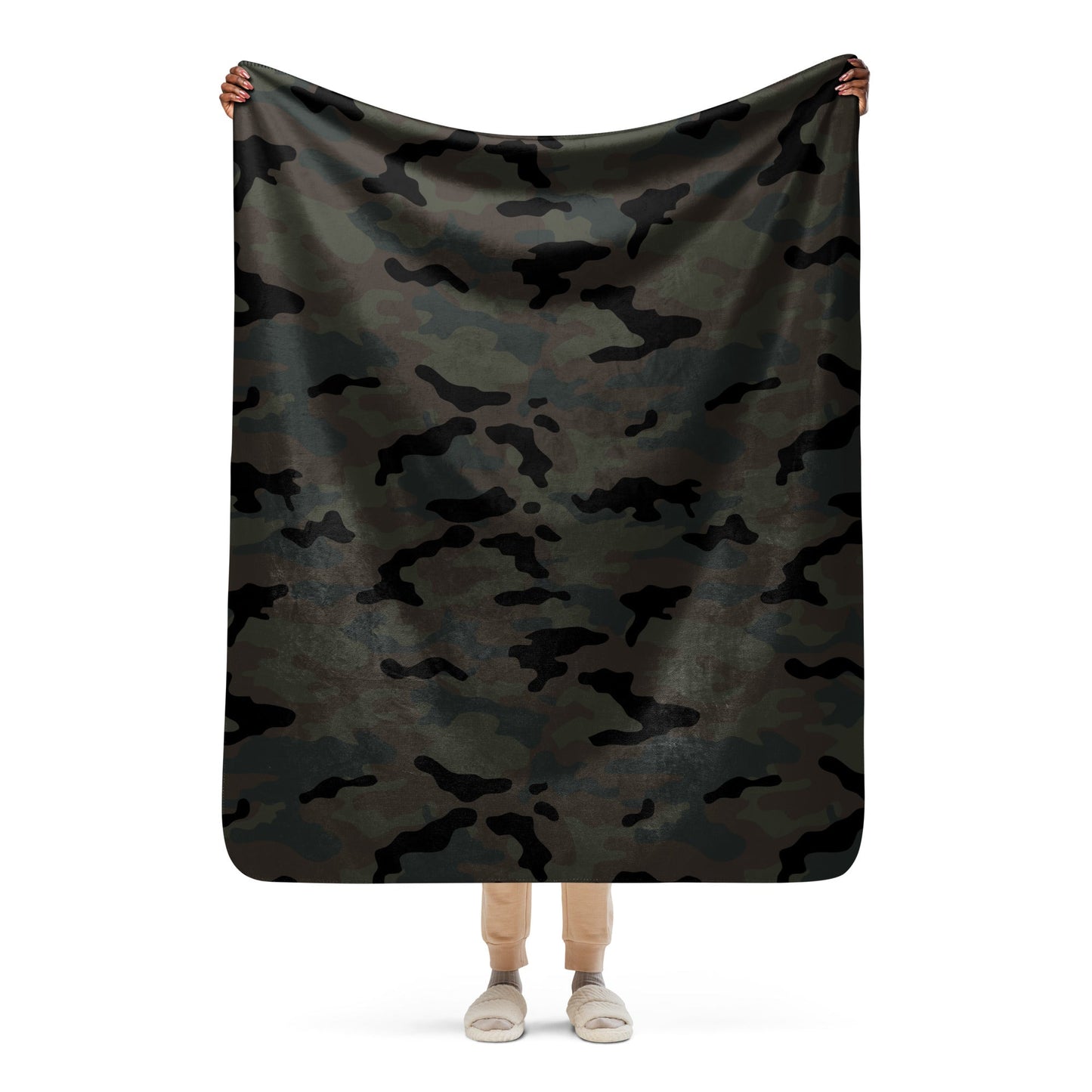 Black OPS Covert CAMO Sherpa blanket - 50″×60″ - Blankets