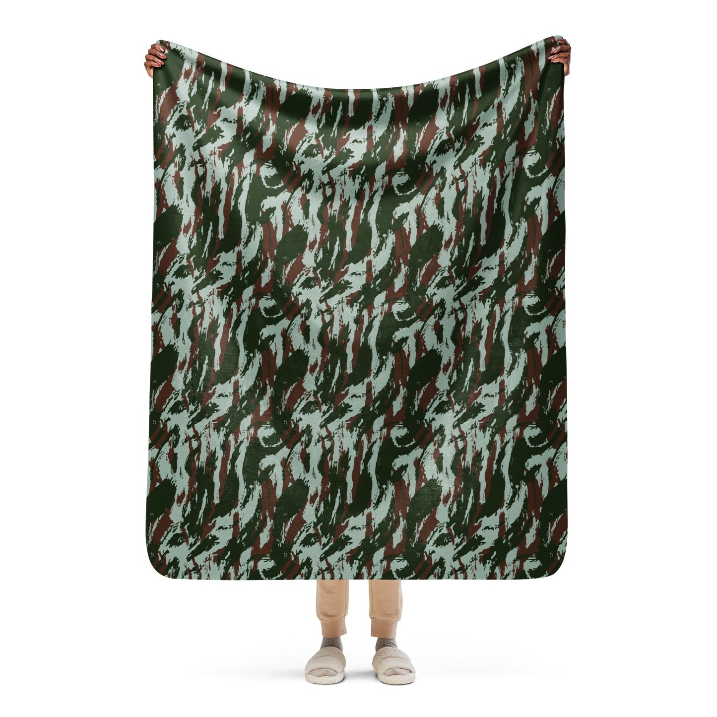 Brazilian Lizard Vertical CAMO Sherpa blanket - 50″×60″ - Blankets
