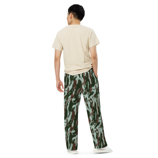 Brazilian Lizard Vertical CAMO unisex wide-leg pants - Wide-leg Pants