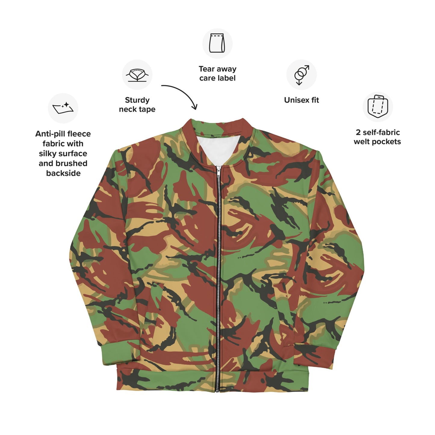 British DPM Tropical CAMO Unisex Bomber Jacket - Jackets
