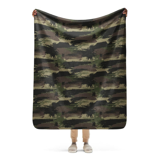 Brushstroke Jungle CAMO Sherpa blanket - 50″×60″