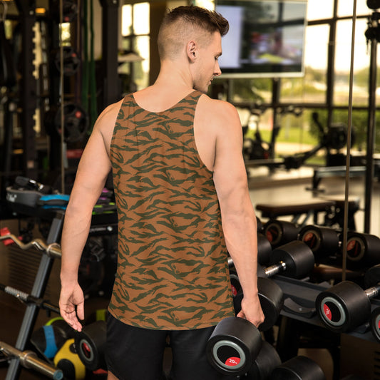 Burkina Faso Tiger Stripe Orange CAMO Unisex Tank Top - Tops