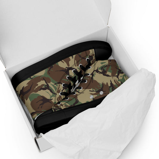 Canadian Airborne DPM CAMO Mens high top canvas shoes - High Top Canvas Shoes
