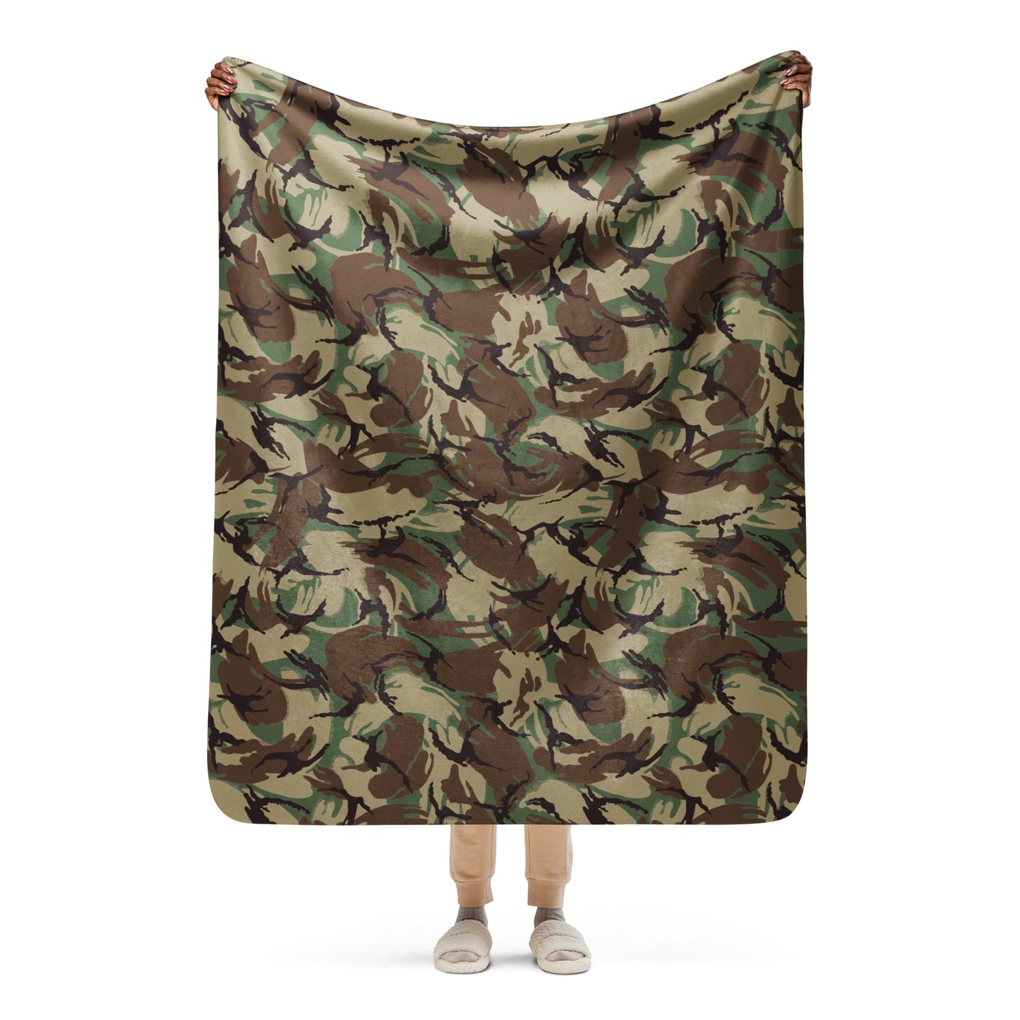 Canadian Airborne DPM CAMO Sherpa Blanket - 50″×60″