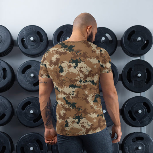 Chinese Digital Type 07 Arid CAMO Mens Athletic T-shirt - T-Shirts