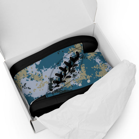 Chinese Digital Type 07 Ocean CAMO Mens high top canvas shoes - High Top Canvas Shoes