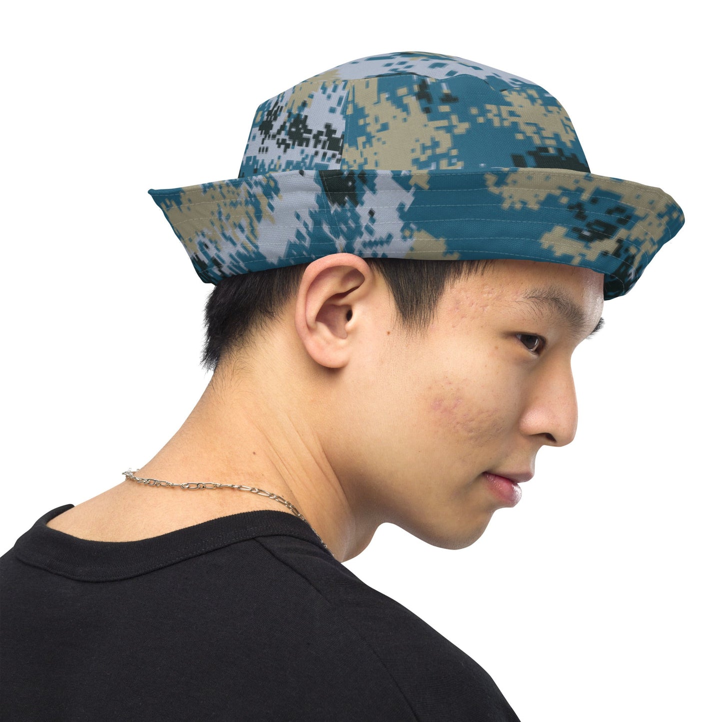Chinese Digital Type 07 Ocean CAMO Reversible bucket hat - Bucket Hats