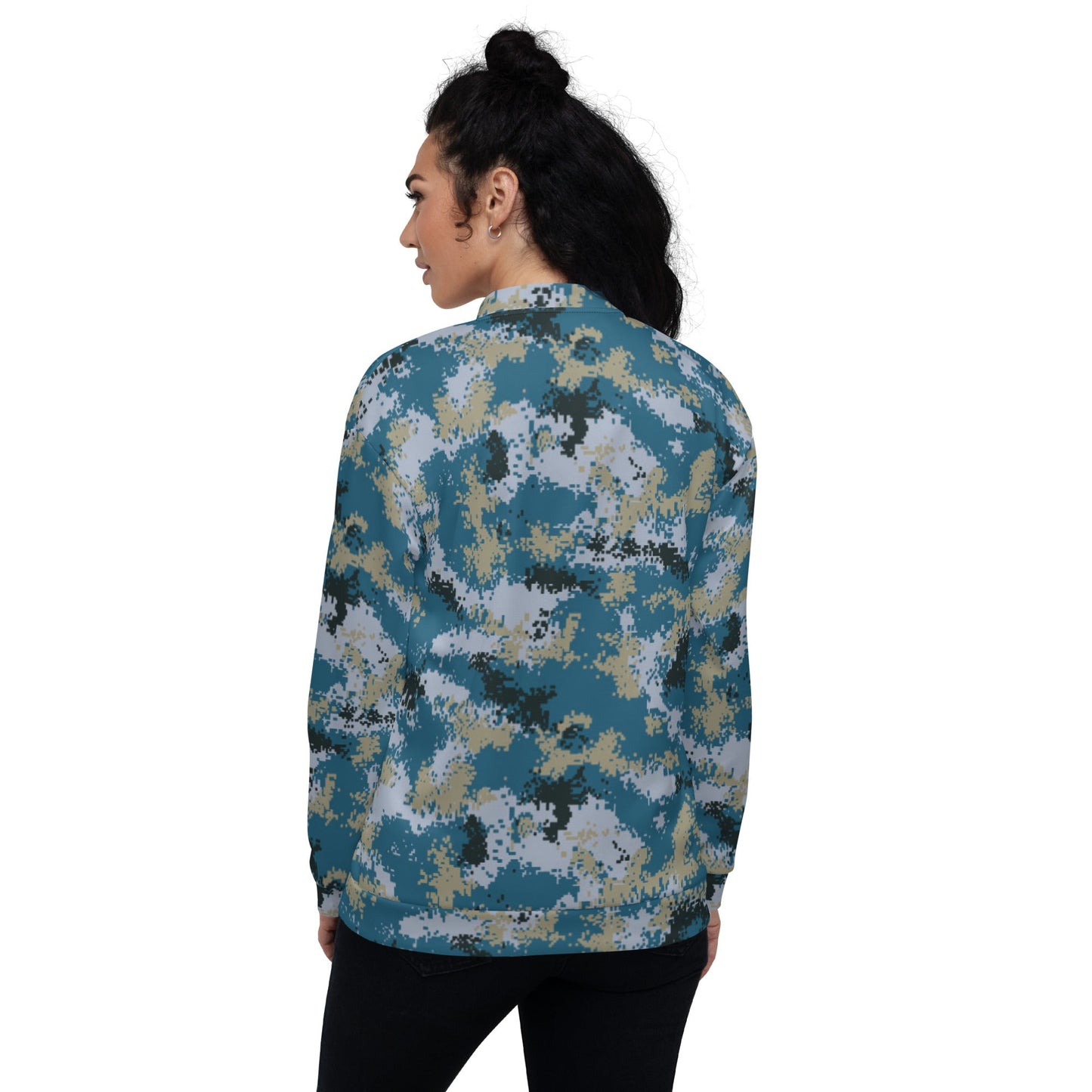 Chinese Digital Type 07 Ocean CAMO Unisex Bomber Jacket - Jackets