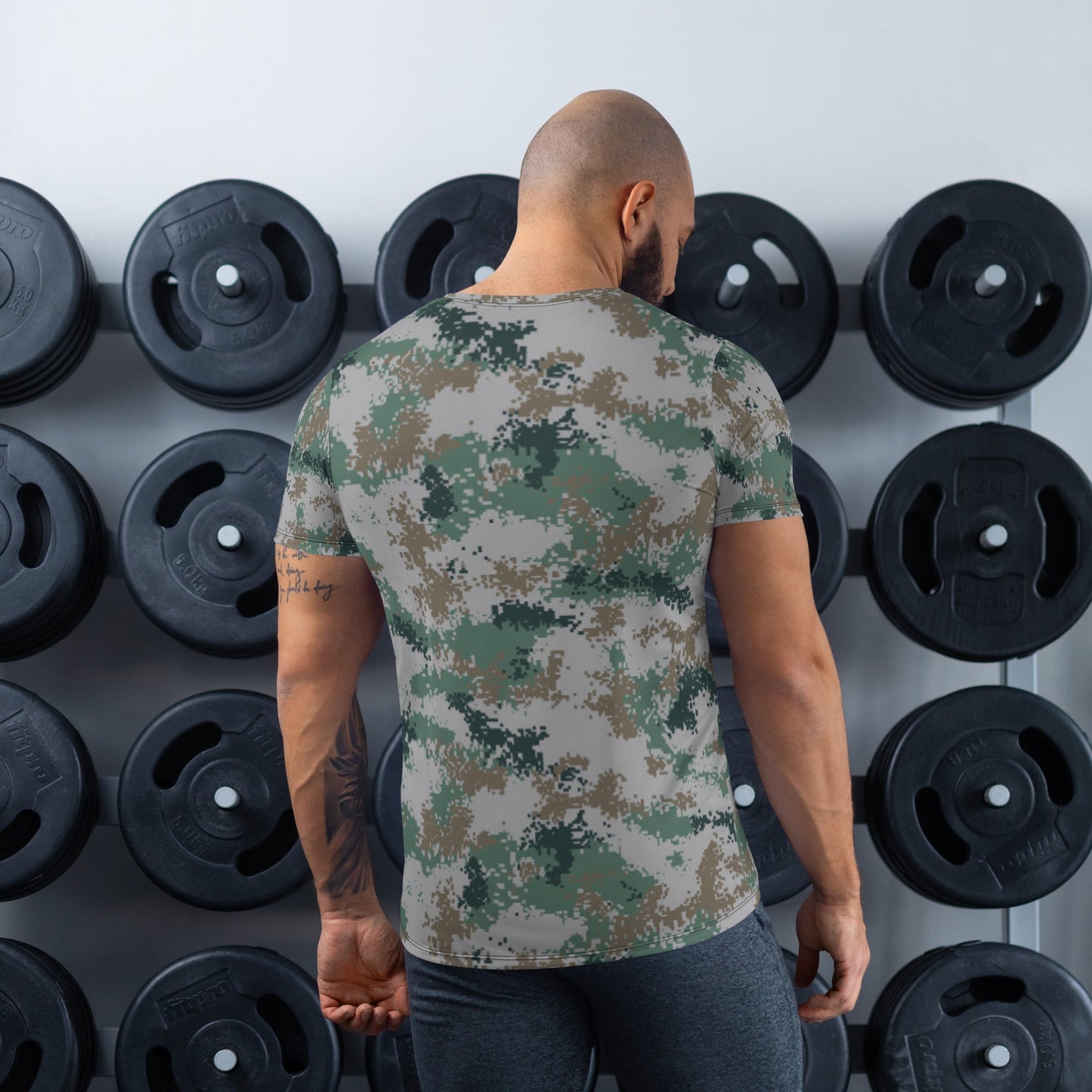 Chinese Digital Type 07 Universal CAMO Mens Athletic T-shirt - T-Shirts