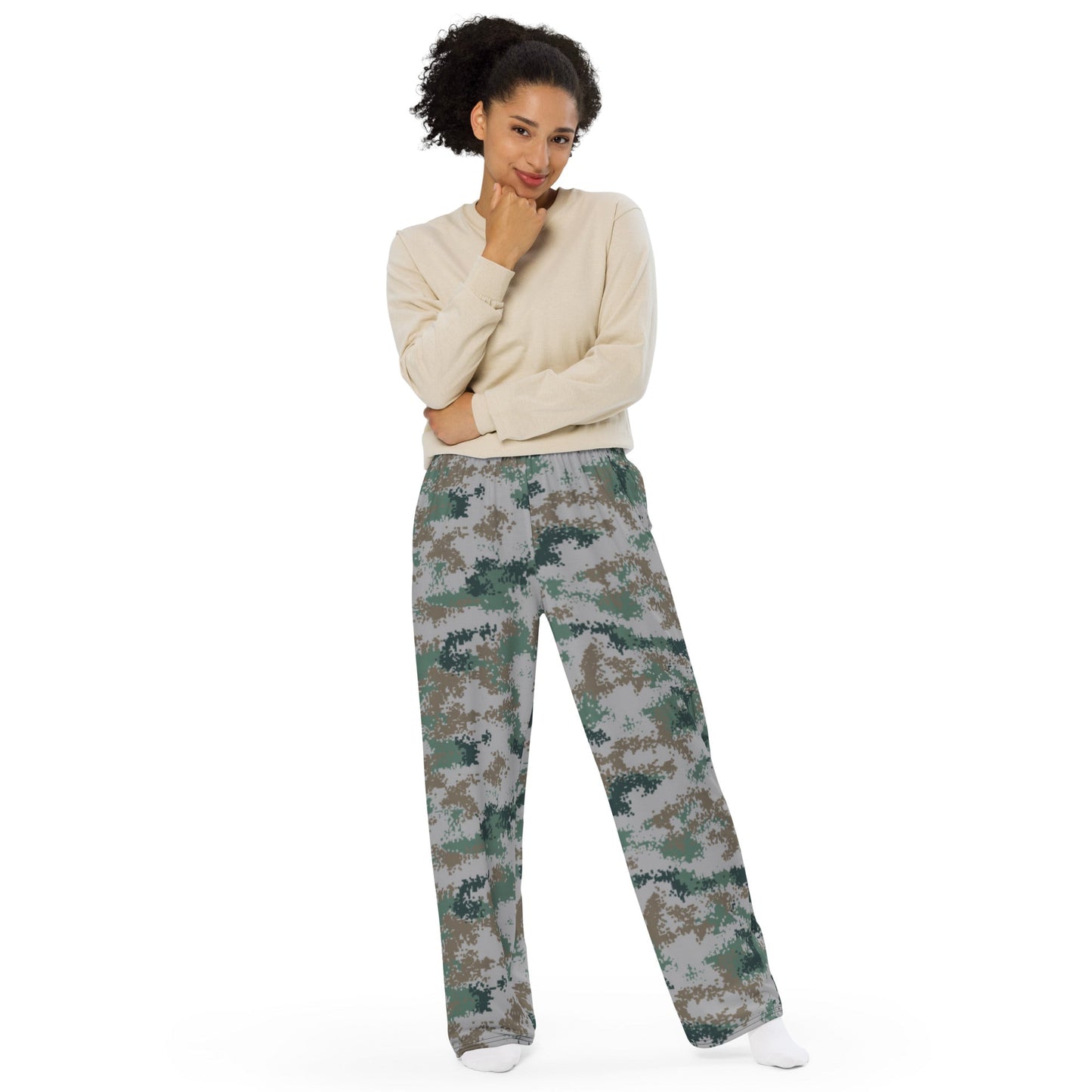 Chinese Digital Type 07 Universal CAMO unisex wide-leg pants - Wide-leg Pants