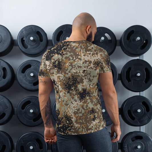 Chinese Flecktarn Tibet-tarn Plateau Highland CAMO Mens Athletic T-shirt - T-Shirts