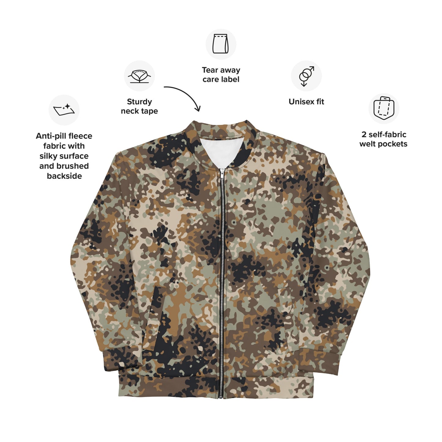 Chinese Flecktarn Tibet-tarn Plateau Highland CAMO Unisex Bomber Jacket - Jackets