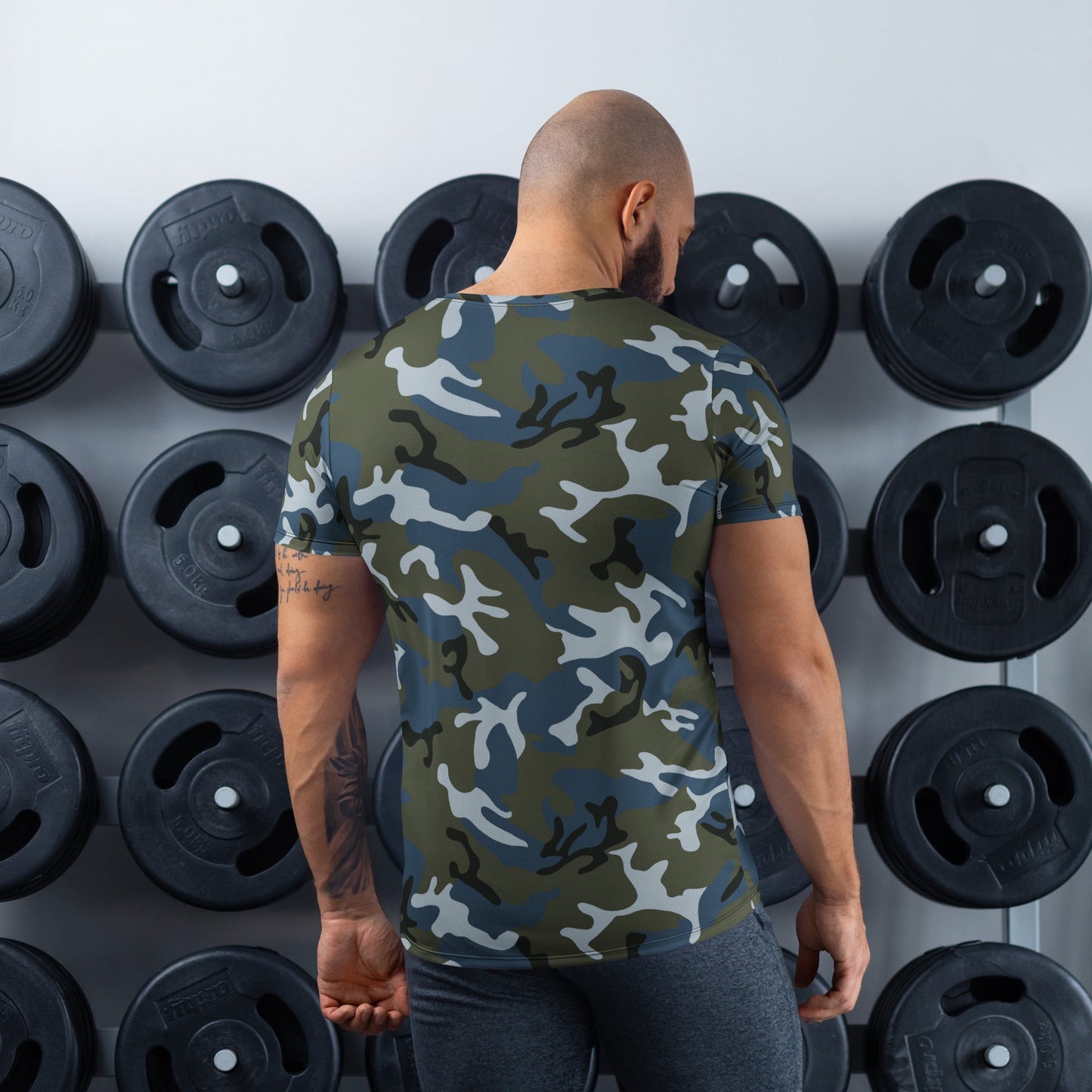 Chinese Type 87 Ocean CAMO Mens Athletic T-Shirt