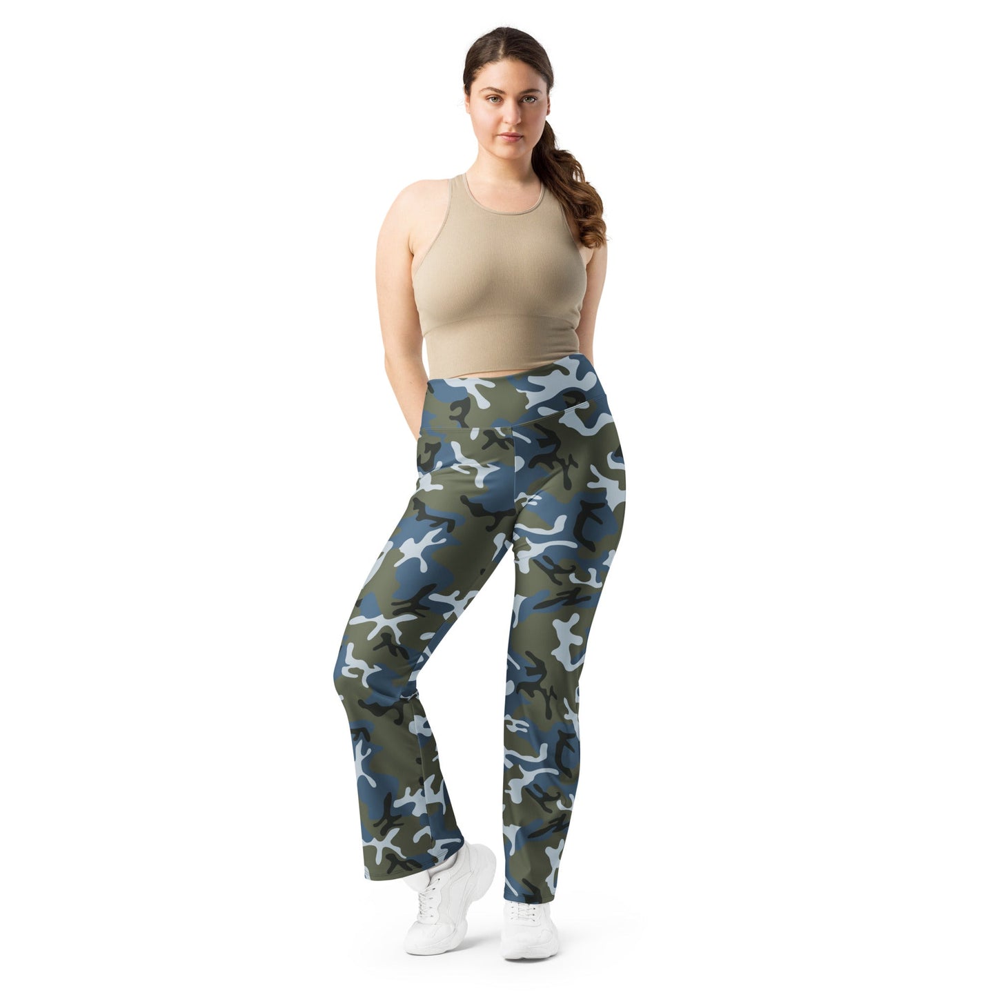Chinese Type 87 Ocean CAMO Womens Flare Leggings