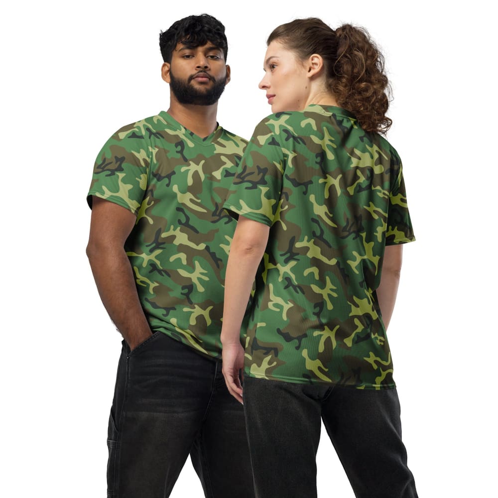 Swedish M90 woodland camouflage Baseball Jersey