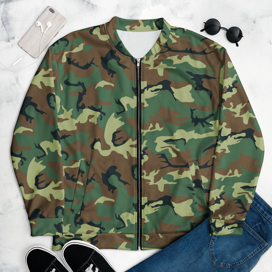 Chinese Type 99 Woodland CAMO Unisex Bomber Jacket - Jackets