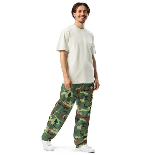 Chinese Type 99 Woodland CAMO Wide-leg joggers - Joggers