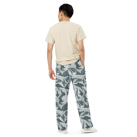 Chocolate Chip Arctic CAMO unisex wide-leg pants - Wide-leg Pants