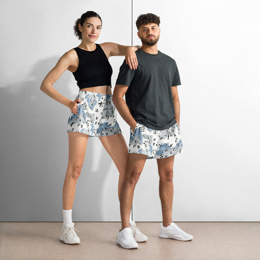Chocolate Chip Polar Ice CAMO Unisex Athletic Shorts